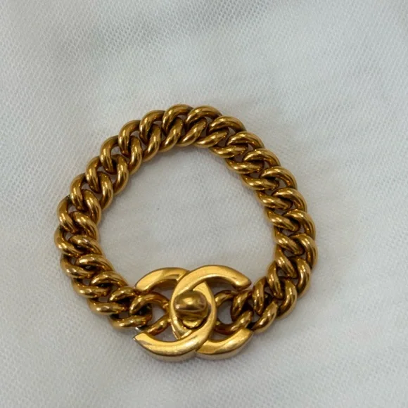 CHANEL CC Turnlock Gold Chain Bracelet